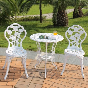 Patio extérieur Meubles De Jardin En Fonte D'aluminium Table À Manger et Chaises <span class=keywords><strong>Ensemble</strong></span> de Bistrot - Product Image 2