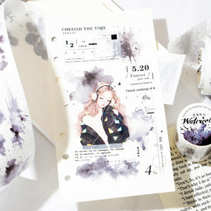 1 Rouleau washi tape <span class=keywords><strong>aquarelle</strong></span> traces série longue boucle manuel matériel <span class=keywords><strong>collage</strong></span> fond européen rétro DIY - Product Image 4