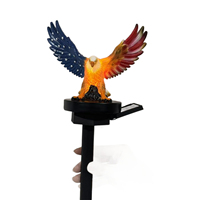 Décoration de jardin imperméable peinte à la main pour le Jour de l'Indépendance et les jours de fêtes patriotiques, statue d'aigle de jardin, artisanat en résine drapeau américain