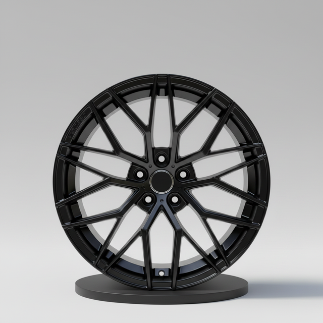 Factory Price 19 Inch Lightweight Racing Alloy Rims 305 Casting Wheels New Condition Passenger Car Mesh Design Matt Black YUFAN