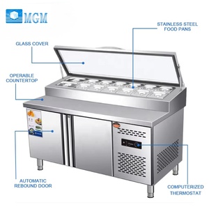Tavolo Refrigerato per Preparazione <span class=keywords><strong>Pizza</strong></span> in Acciaio Inox Commerciale, Banco Frigorifero per Hotel, Vendita all'Ingrosso - Product Image 6