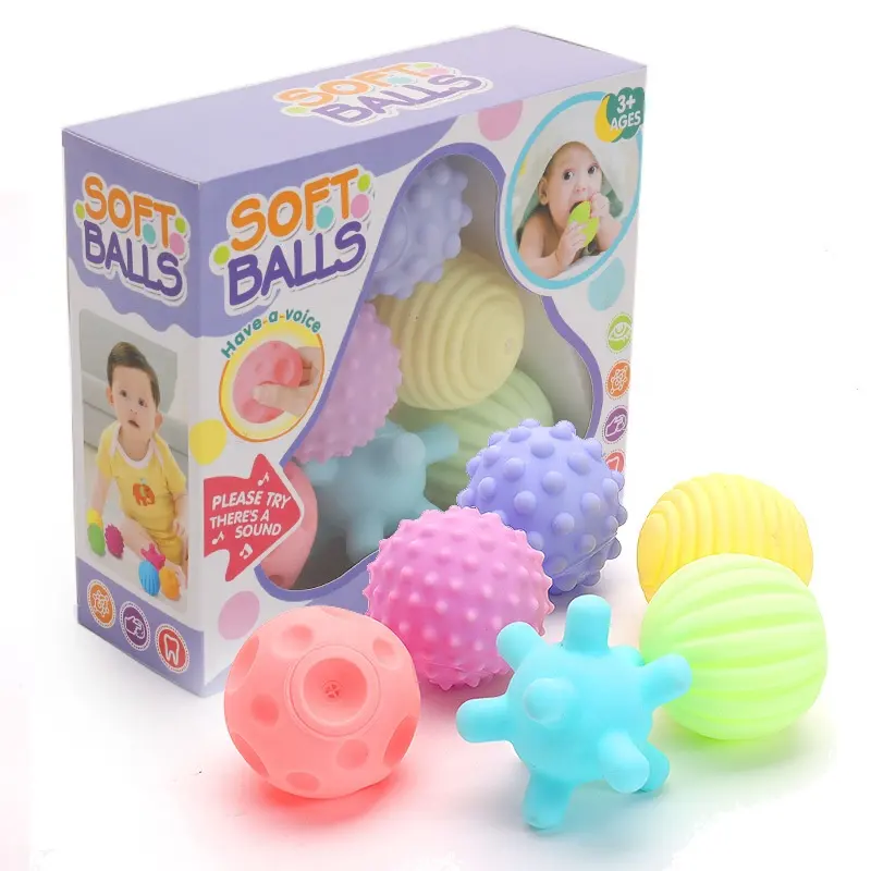 BPA Free Baby Bath Toys Textured Multi Ball Set Baby Sensory Balls for Baby and Toddlers