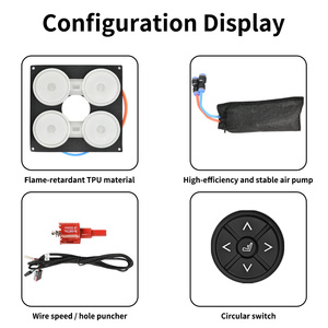 Kit de massage pour siège de voiture 12V en TPU, système de massage pneumatique 4 points universel avec pompe et valve intégrées - Product Image 2