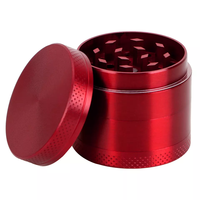 Haute qualité 40mm 4 pièces en alliage de Zinc broyeur d'herbes Logo personnalisé manuel coloré accessoires de fumée broyeur d'herbes sain inférieur