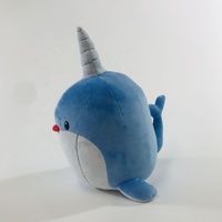 Vente en gros taille personnalisée animal sous-marin en peluche requin bleu baleine dauphin jouets PP coton pour bébés entreprises mascotte fabricant