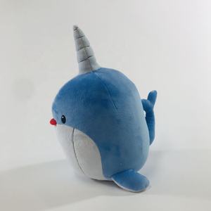 Venta al por mayor de animales submarinos de peluche de tamaño personalizado tiburón azul ballena delfín juguetes PP algodón para bebés empresas fabricante de mascotas - Product Image 2