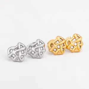 Irregular Shape Openwork Heart Charms Love Earrings Personalized Geometric 18K Gold Plated Stainless Steel Earings Jewelry Women