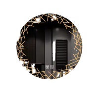 Espejo Inteligente Redondo con Sensor LED, Pantalla Táctil Antivaho, Espejo Inteligente de Pared para Baño, para Uso en Hoteles