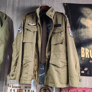 2025 OEM Wholesale Custom Retro Field <strong>Jacket</strong> <strong>Herringbone</strong> Distressed <strong>Jacket</strong> - Product Image 2
