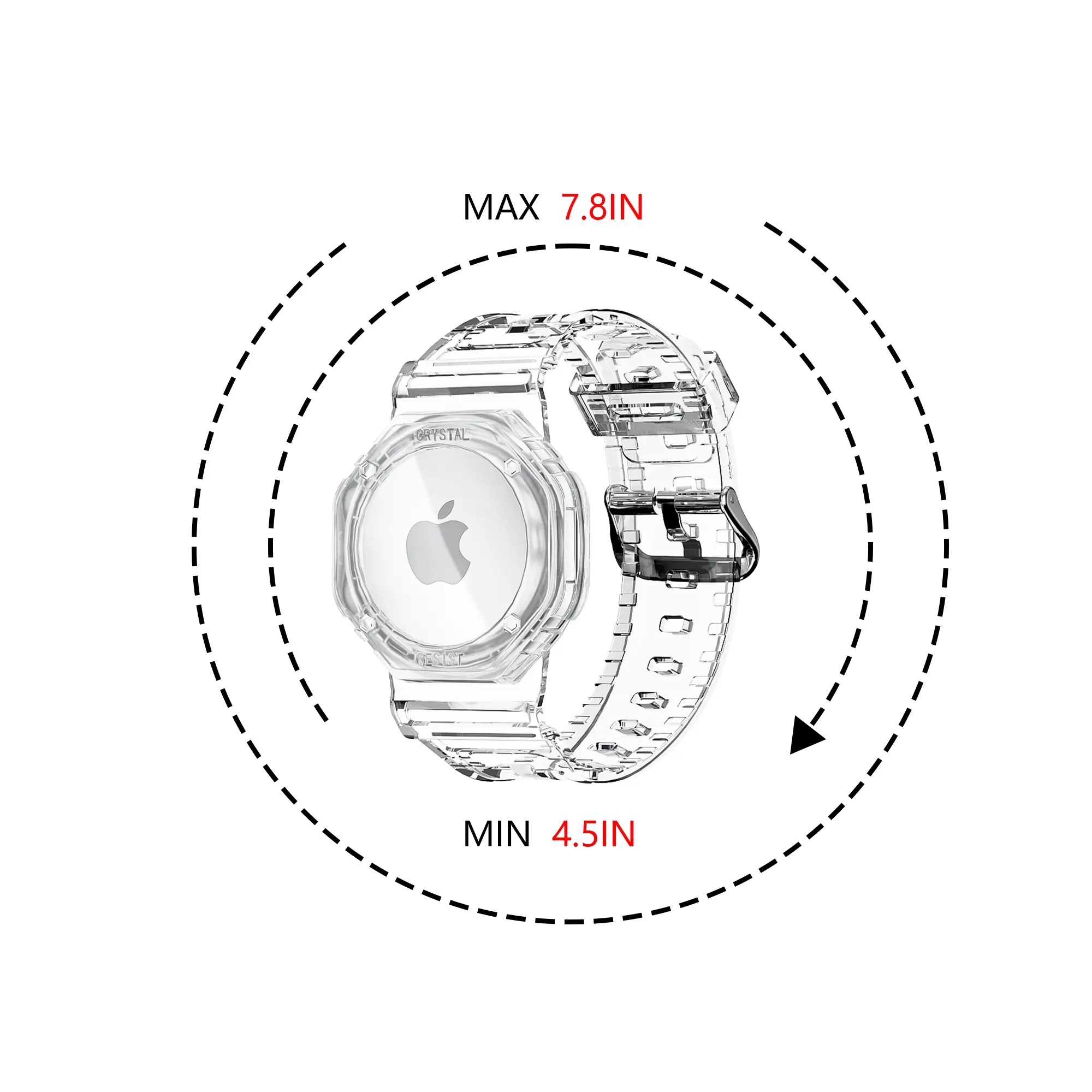 Cho airtag dây đeo cổ tay cho trẻ em người lớn tuổi có thể điều chỉnh chống mất GPS Tracker TPU trường hợp bìa ban nhạc đồng hồ 4.5 để 7.8 bán kính cho cô gái chàng trai