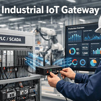 Computadora Industrial Integrada sin Ventilador para Riel DIN ARK-1220L, Atom E3940 de Cuatro Núcleos, Doble HDMI, Doble LAN, PC para Automatización IoT