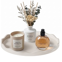 Meilleure vente transfrontalière : Plateau de rangement et organiseur décoratif rond en silicone, style moderne et minimaliste, pour salle de bain