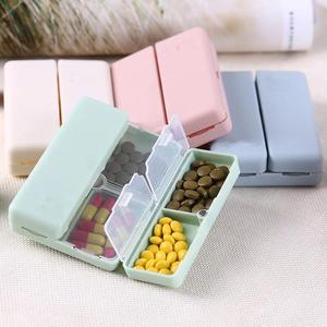 Nam châm y học Tablet trường hợp hộp du lịch lưu trữ Pill Box mini gấp nhựa Pill Organizer Box 7 ngăn