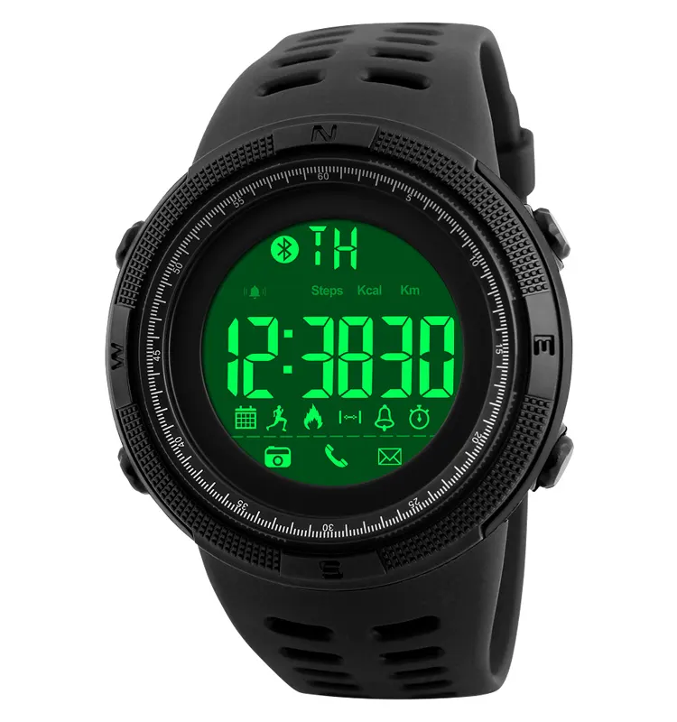 SKMEI 1250 reloj Men waterproof Remote Camera gt1 Digital Led Android and Ios mobile phone Smart Watch