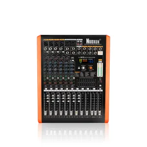 Studio professional mixing console compact 8 channel digital audio mixer