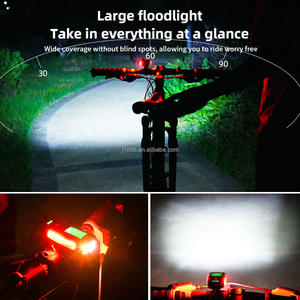 Lampu depan sepeda gunung ABS + GPPS, lampu Led tahan air dengan Sensor rem, aksesori bersepeda peringatan cerdas - Product Image 3