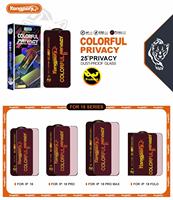 Yongpoly pour iPhone Duo Verre Trempé Haute Qualité en Aluminium à Changement de Couleur Anti-ESD Confidentialité pour iPhone 17 Air 16 15 14 13 12 11 18 Pro Max