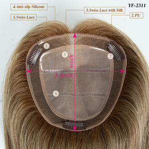 พร้อมส่งท็อปเปอร์ผมแท้ 100% สำหรับผู้หญิง ผมบราซิล ท็อปเปอร์แบบผูกมือทั้งหัว HD Lace Topper ขนาด 5.5x6 นิ้ว พร้อมซิลิโคน - Product Image 5