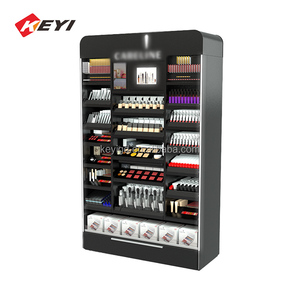 Tùy chỉnh bằng gỗ Tường Mỹ phẩm Kệ Hiển thị nội và trang điểm hiển thị tường <span class=keywords><strong>Showcase</strong></span> cho mỹ phẩm cửa hàng Salon - Product Image 4