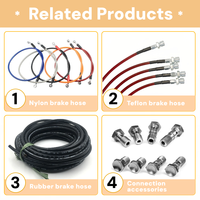 Tuyau de frein automobile à longueur personnalisée PTFE avec tresse en acier et kit de tuyau de conduite de carburant en nylon pour voiture camion moto