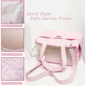 Free Sample Breathable Mesh Soft Cushion,Traveling Pets Tote <b>Purse</b> Picnic Outdoor (Pink, <b>Medium</b>) - Product Image 3