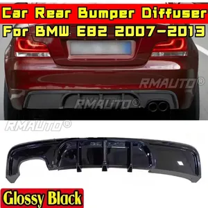 Accesorios para BMW E82 2007-2013, Protector de Parachoques Trasero para BMW E82, Estilo Deportivo, Negro Brillante, Difusor, Kit de Carrocería - Product Image 1