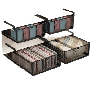 Cesta de cajón colgante de Metal, organizador de ahorro de espacio para ropa interior y calcetines, armario de almacenamiento, herramienta mágica - Product Image 5