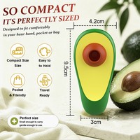 Avocado Sexspielzeug Vibrator für Frauen, Niedlicher Fruchtform-Mini-Klitoris-Saugvibrator, Silikon-Klitoris-Nippel-Stimulator für Paare