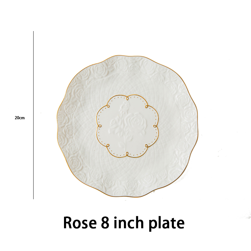 Rose plat de 8 pouces