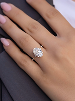 Bague de mariage en or massif 14K 18K avec diamant solitaire de laboratoire 1-5 carats, personnalisée par Qinglong Jewelry, certifiée IGI, pour femmes, prix de gros