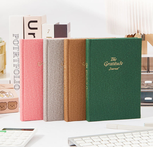 Thấp moq tùy chỉnh in ấn hardbound A5 <span class=keywords><strong>Linen</strong></span> Bìa Retro lòng biết ơn Tạp Chí máy tính xách tay - Product Image 4