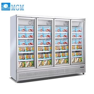 Réfrigérateur vertical de haute qualité pour épicerie, avec 4 portes vitrées, pour la présentation de gelato et de crème glacée, et congélateur - Product Image 1