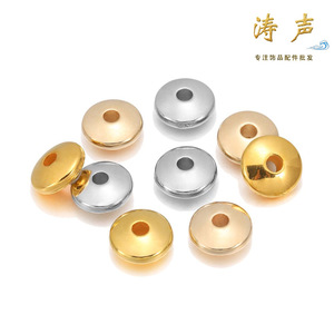 Cuentas espaciadoras CCB galvanizadas de 10 mm, redondas, de metal, para la fabricación de pulseras, componentes de joyería. - Product Image 5