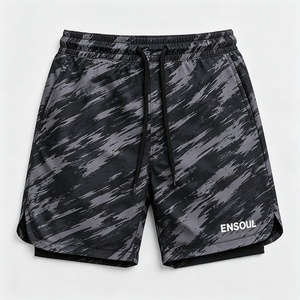 Pantalones Cortos Deportivos para Hombre, Ecológicos, de Secado Rápido, Transpirables, Elásticos, de Cintura Media, con Logotipo Personalizado, para Entrenamiento Deportivo, Diseño Sólido - Product Image 2