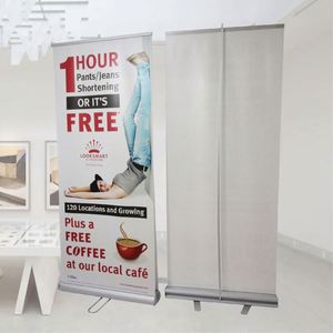 Soporte Retráctil para Pancartas Publicitarias de Exterior, Soporte de Aluminio para Pancartas Enrollables - Product Image 1