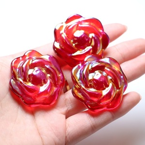 Ornement de bureau unique en forme de rose rouge électroplaquée, cadeau festif, décoration charmante pour la maison et le bureau, vente en gros - Product Image 3