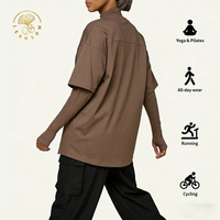 Ensemble de vêtements de sport modestes à personnalisation rapide pour femmes musulmanes, en tissu respirant, tenue de sport islamique