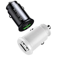 Adaptateur de chargeur de voiture avec logo personnalisé, charge rapide, double port USB, chargeur de téléphone portable pour voiture, mini chargeur de voiture portable