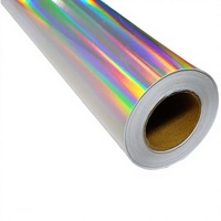 Vente flash - Autocollants en vinyle holographique brillant autocollants en PVC résistants à l'eau et aux UV, permanents, pour découpe sur traceur