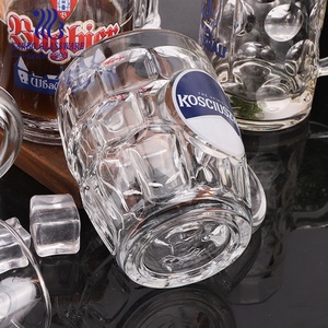 Tazas de Cerveza de Vidrio Clásicas con Logotipo Personalizado, Vaso de Pinta para Bebidas de Bar con Asa para Hoteles - Product Image 6
