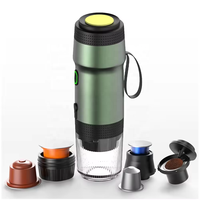 Machine à café portable Travel Smart, rechargeable par USB, 12V, 3-en-1, compatible capsules et café moulu, machine à expresso italienne