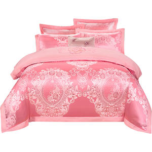 Parure de lit <span class=keywords><strong>FAME</strong></span> en coton jacquard Lycell 60S brodé, respirante, motif végétal personnalisable, 300 fils, design tissé moderne - Product Image 4