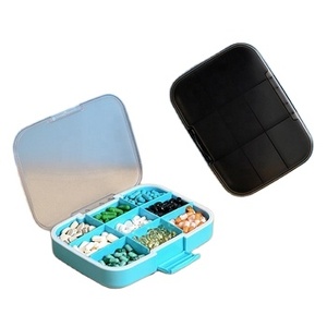 Công suất lớn 9 lưới không thấm nước <span class=keywords><strong>Pill</strong></span> hộp lưu trữ di động cấp thực phẩm hàng tuần <span class=keywords><strong>Pill</strong></span> Dispenser hộp - Product Image 1