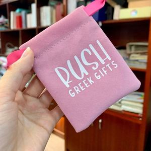 Wholesale Luxury Velvet Gift Pouch Custom Soft Velvet Jewelry Protecting <b>Bag</b> Pink Color Mini Velvet <b>Drawstring</b> <b>Bag</b> - Product Image 4