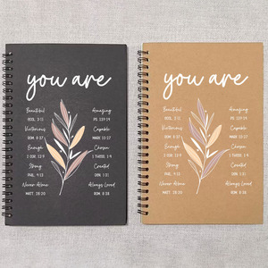 Stile Boho A5 rilegato a spirale diario taccuino copertina in PVC con citazioni ispiratrici preghiera cristiana bibbia versi <span class=keywords><strong>carta</strong></span> a colori misti - Product Image 6