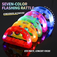 Led Light up Musical Wedding Tambourine Led Rattle 7 Colors Handheld Percussion Instrument Nightclub Supplies for Party Gifts