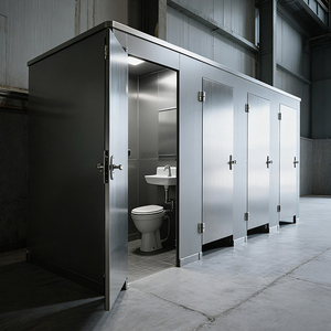 Toilettes portables en acier à faible consommation d'eau pour camping, préfabriquées, mobiles, pour les terminaux de navires de croisière et les régions à eau limitée - Product Image 1