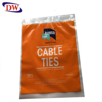 Étanche clair LDPE zip lock attaches de câble emballage en plastique poly sac