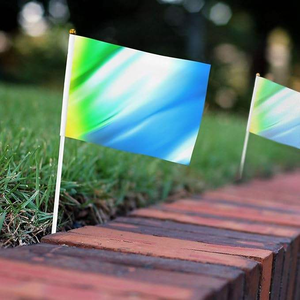 Personalized Custom-made Sublimation Printed Hand-held Flags, Waterproof Polyester Hand Flags for Advertising and Decoration.
