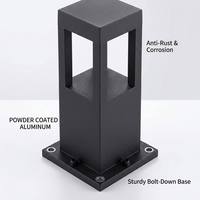 Lampes de jardin LED modernes pour hôtel, fabrication directe d'usine, IP65 étanche, aluminium noir mat, lampadaire extérieur pour allée, télécommande